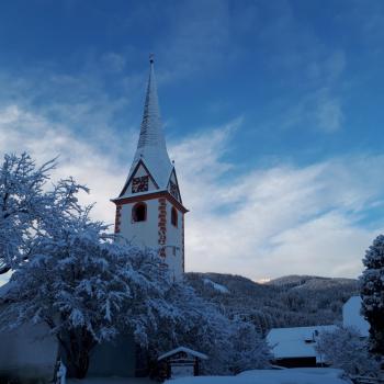 Schneebedeckte Dorfkirche - (c) D. Fuchs, St. Margarethen