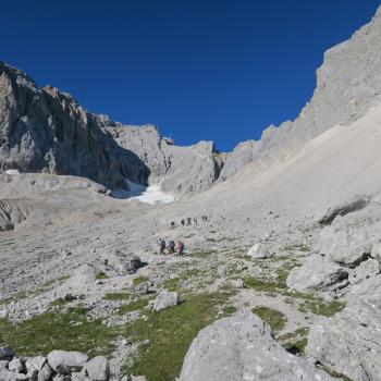 AlpenTestival in Garmisch-Partenkirchen - Beim Ansteig übers Gatterl zwischen Knorrhütte und Sonnalpin