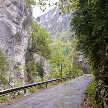 Die schmale Straße ins Añisclo-Tal ist im Sommer eine Einbahnstraße - (c) Christine Kroll