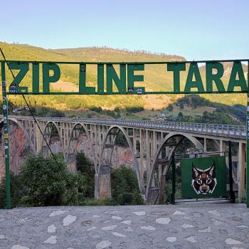 Wagemutige queren die Schlucht an einer Zipline - (c) Christine Kroll