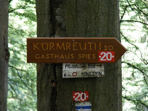 Königstein Frankenjura Wanderwege Beschilderung