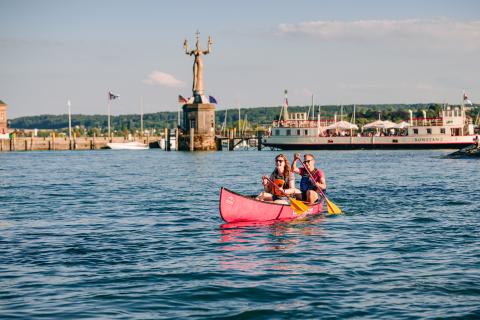 Naturerlebnisse am Westlichen Bodensee, rund um Konstanz. Ob zu Fuß, mit dem Fahrrad oder mit dem Kanu, die Natur kann man hier vielseitig erleben - (c) MTK/Leo Leister