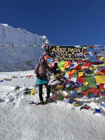Der wortwörtliche Höhepunkt des Trekkings - der 5.106 m hohe Larke La Pass - (c) Christine Kroll